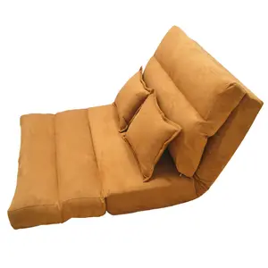 En gros doux brun plié de couchage canapé chaise pliante