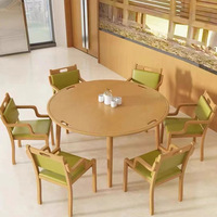Chaise de table ergonomique pour personnes âgées avec dossier et accoudoirs rembourrés, mobilier pour maisons de retraite et centres de bien-être pour personnes âgées