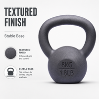 Kettlebell en fonte avec logo personnalisé HUISHENG, revêtement en poudre, pour CrossFit, musculation, entraînement de force à domicile ou en salle de sport commerciale