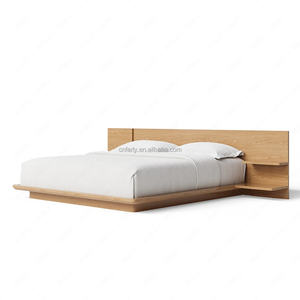 Кровать FERLY <span class=keywords><strong>King</strong></span> Size с рифленой деревянной спинкой и обитым изголовьем, современная элегантная кровать для роскошной главной спальни - Product Image 4