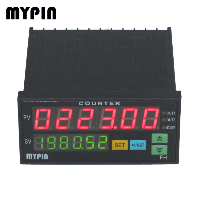 MYPIN FA8-6NN2B 6-Digit Tacho Counter Meter Frequency/RPM/Line-Speed Measurement RS232 Modbus-RTU 90-260V AC/DC 0.1% Accuracy