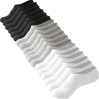 Loucey 18-Packs No Show Invisible Cheville Chaussettes Coussinées Coupe Basse Casual pour Hommes Femmes pour Été Running Gym Randonnée (9 Paires)