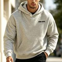 Hoodie Desainer Pria Ukuran Besar Mewah Kustom Grosir, Bahan Tebal, Produksi Pabrik Dengan Cetak Flock