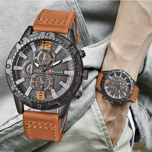Nuovo Elegante Orologio al Quarzo da <span class=keywords><strong>Uomo</strong></span> con Cassa in Lega, Cinturino in Ecopelle, Quadrante con Lancette, Stile Antico - Product Image 1