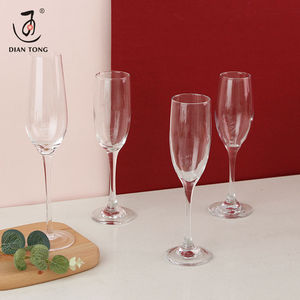 Flûtes <span class=keywords><strong>à</strong></span> champagne en verre de 220 ml, personnalisables avec logo gravé, en gros, pour mariage et restaurant - Product Image 1