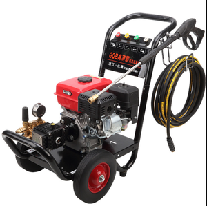 Hidrolavadora a Gasolina de 200 Bares con Dos Ruedas Máquina de Lavado de Autos <span class=keywords><strong>para</strong></span> Limpieza y Desatasco de Tuberías - Product Image 4