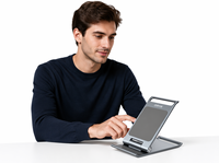 Support de téléphone de bureau réglable en alliage d'aluminium Oryix LX1, pliable, portable, dissipateur de chaleur, antidérapant, pour smartphone et tablette