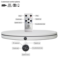 Platine Tournante Électrique BKL 80cm 360 Degrés, Présentoir Rotatif pour Produits, Plateforme de Scan Corporel 3D, Grand Plateau Tournant