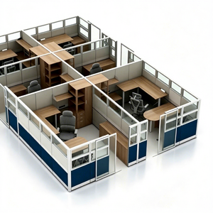 Pared Divisoria Modular para <span class=keywords><strong>Oficina</strong></span>, Sistema de Partición de Vidrio para <span class=keywords><strong>Oficina</strong></span>, Marco de Aluminio, Divisor de Estación de Trabajo Moderna para <span class=keywords><strong>Oficina</strong></span> - Product Image 4