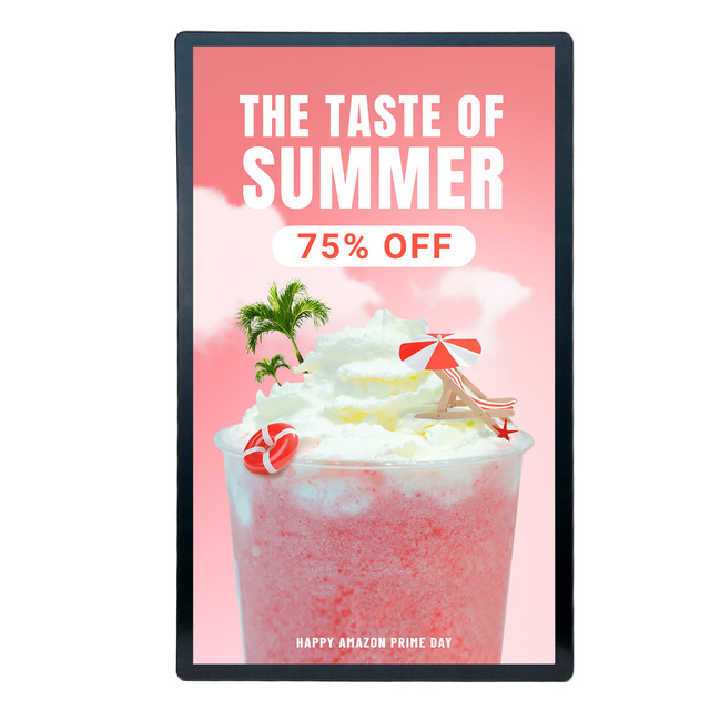 Android Digital Signage Wall-Mounted Ultra-Thin Design 28mm LCD Display for Shopping Malls