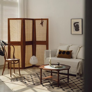 Separadores de Ratán de Fábrica para Oficina en Casa, Dormitorio, Biombos de 4 Paneles, Separador de Ambientes, Divisores de <span class=keywords><strong>Pared</strong></span> de <span class=keywords><strong>Madera</strong></span> - Product Image 3