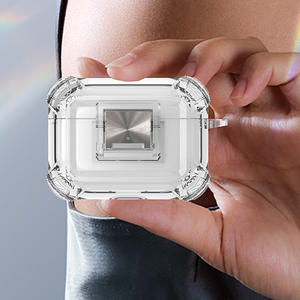 Transparent TPU Lock écouteur boîte de charge housse <span class=keywords><strong>coque</strong></span> de Protection complète pour Apple <span class=keywords><strong>Airpod</strong></span> Pro 2 avec mousqueton - Product Image 5