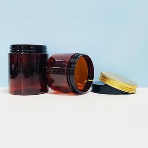 50ml 100ml 120ml 200ml 250ml 500ml Amber Pet <b>Plastic</b> Can Containers Storage <b>Jar</b> with Transparent Lid - Product Image 5