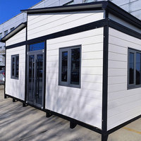 Maison conteneur pliable et extensible anti-ouragan 20 pieds 40 pieds, 5 chambres, salle de bain, maison préfabriquée modulaire portable