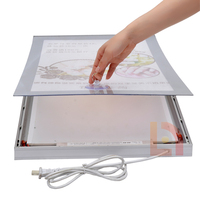 Affiche publicitaire de supermarché de haute qualité avec cadre en aluminium rectangulaire personnalisé, boîte à lumière LED ultra-mince, panneau lumineux