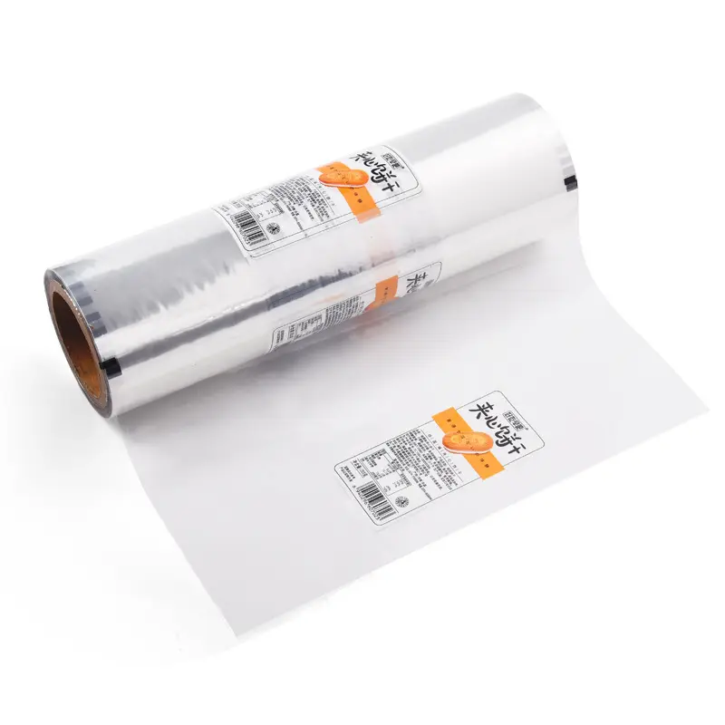 Custom Snack Food Laminate Packaging Plastic Heat Shrink Film Rolls Pvc Tie Non-Adhesive Tape Aluminum Foil Wrapping Film Roll