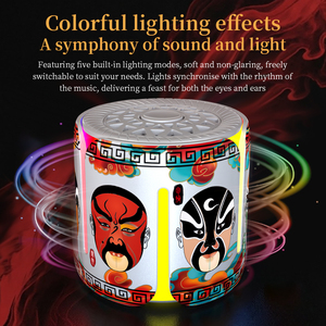 <span class=keywords><strong>Mini</strong></span> Altoparlante Wireless Regalo, Design Maschera <span class=keywords><strong>Opera</strong></span> di Pechino, in Metallo, Altoparlante Compatto Portatile Antistress Girevole - Product Image 6