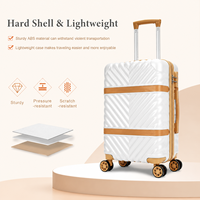 Valise de voyage à roulettes ABS 360° à 4 roues, 3 ensembles modernes, best-seller en gros