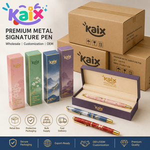 Bolígrafos de Gel Metálicos de Lujo KAIX con Patrón Elegante, Punta Fina de 0.5mm, en Caja de Regalo, para Regalos Corporativos - Product Image 5