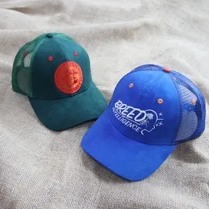 Sample custom sport trucker hat embroidery high quality printed 6 panel mesh hat unisex caps