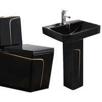 Toilettes modernes, toilettes commerciales, toilettes européennes, WC à poser au sol, cuvette de WC colorée
