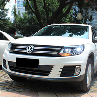 VW pour Tiguan 2013-2016 Phares LED DRL HID Bi Xenon Angel Eye 12V Nouveau Style de Voiture