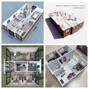 Maison extensible à double aile 20'40' de type usine, Villa préfabriquée moderne avec salle de bain et cuisine, Assemblage rapide en 30 minutes, Annexe - Product Image 6
