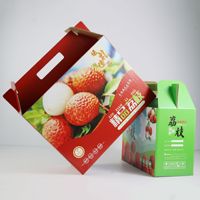 Boîte cadeau écologique en carton ondulé personnalisé avec gaufrage pour fruits, avec trous d'aération, vente en gros