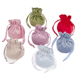 Manufacture Factory OEM <b>Mini</b> Velvet Promotional <b>Pouch</b> Bag for Jewelry Colorful Jewelry Gift Drawstring Bag Fashionable Packaging - Product Image 1