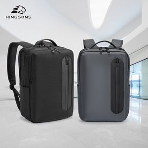 Kingsons Men's <b>Backpack</b> 20-35L <b>Large</b> <b>Capacity</b> Business Travel <b>Backpack</b> Solid Color Multi-layer Storage <b>Backpack</b> - Product Image 1