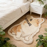 Tapis de sol en fausse fourrure de cachemire à motif de dessin animé mignon en forme d'alien, tapis de chevet doux, décoration de salon