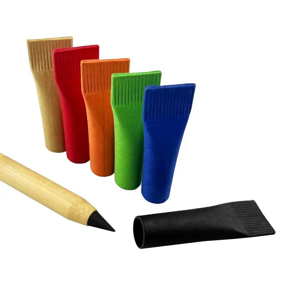 Schlussverkauf innovativer tintenloser Windel Bambus-Stift mit Recyclingkartonkappe BP007 umweltfreundliches Werbegeschenk mit Ihrem Logo