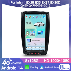 หน้าจอ Tesla ขนาด 13.8 นิ้ว ระบบ Android 15 รองรับ CarPlay GPS สเตอริโอ สำหรับรถยนต์ Infiniti EX25 EX35 EX37 QX50 ปี 2008-2016 เครื่องเล่นวิทยุในรถยนต์ มัลติมีเดีย - Product Image 2
