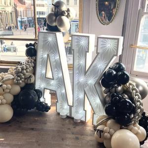 حروف أكريليك ثلاثية الأبعاد عالية الجودة بالجملة، حروف معدنية مضيئة، أحرف أبجدية معدنية مضيئة - Product Image 1