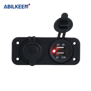 Ổ Cắm Bật Lửa Bộ Chia Cổng 12V USB Kép <span class=keywords><strong>2</strong></span>.<span class=keywords><strong>1A</strong></span>/<span class=keywords><strong>1A</strong></span> Ổ Cắm Bộ Chuyển Đổi Nguồn <span class=keywords><strong>2</strong></span> Cổng USB Sạc Xe Hơi Cho Thuyền Xe Máy Hàng Hải - Product Image 6