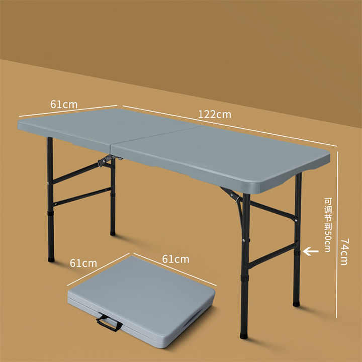 Portable Outdoor Folding Table Foldable Garden Table 1.22m Blue plastic