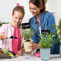 Pot Tanaman Logam dengan Dudukan Papan Tulis, Ember Bunga Gaya Pedesaan, Pot Hias untuk Pernikahan, Pesta & Dekorasi Rumah