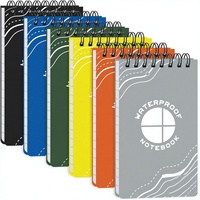 Bloc de Notas Impermeable de 5 x 3 Pulgadas con Espiral Superior, para Todo Tipo de Clima, con 50 Hojas, Bloc de Bolsillo para Regalo, para Oficina, Escuela, Aire Libre