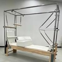 Equipo de Pilates Profesional 3 en 1 de Madera de Roble, Cadillac Reformer con Trapecio Completo, para Estudio o Uso Comercial