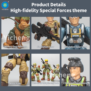 Set di Modellini di Soldati delle Forze Speciali, Blocchi <span class=keywords><strong>da</strong></span> Costruzione Militari, Giocattolo Educativo STEM in Plastica, Kit di Montaggio Fai-<span class=keywords><strong>da</strong></span>-Te per Bambini - Product Image 2
