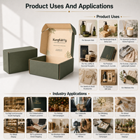 Boîte d'expédition en carton ondulé vert olive personnalisée pour les coffrets de thé bien-être et les marques de savons artisanaux
