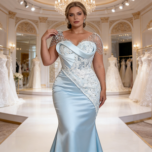 Vestido <span class=keywords><strong>de</strong></span> Novia Sencillo <span class=keywords><strong>de</strong></span> Lujo ChaoZhou con Cuentas y Encaje, Transparente, sin Mangas, Estilo Sirena, Blanco, con Cola Profunda, para <span class=keywords><strong>Boda</strong></span> <span class=keywords><strong>Civil</strong></span> - Product Image 4
