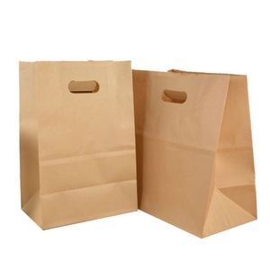 Túi giấy thực phẩm Takeaway Logo tùy chỉnh với túi Giao hàng mang đi lấy đi Kraft cho lớp Nâu bao bì paper_food_bag của bạn - Product Image 6