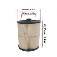 Filtre à cartouche HEPA haute efficacité de remplacement pour aspirateur eau et poussière Craftsman 17816 9-17816, compatible avec les aspirateurs de 5 gallons et plus
