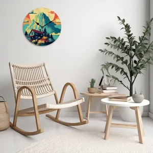 Reloj de pared de madera Art Deco moderno con imagen personalizada, reloj decorativo MDF de una cara para el hogar, sala de estar, logotipo personalizado, función de fecha - Product Image 4