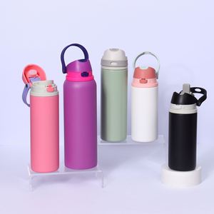 Vaso Térmico Portátil de Acero Inoxidable 304 con Asa y Tapa Pop-Up, Ideal para Coche, Senderismo, Deportes y Viajes, Aislamiento de 6-12 Horas - Product Image 1