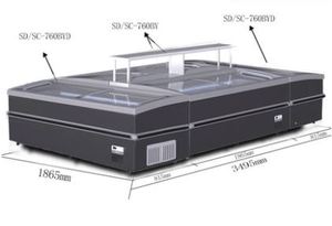 <span class=keywords><strong>Réfrigérateur</strong></span> <span class=keywords><strong>combiné</strong></span> horizontal de grande capacité pour supermarché, type îlot, sans givre - Product Image 5