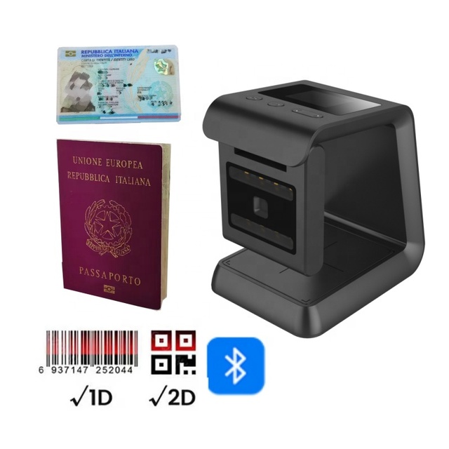 Retail Data Visible Portable OCR Passport Reader NFC ID Card PDF417 Driver License 1D 2D QR Bar Code Passport Scanner