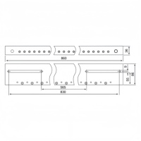 Kit de règle de serrage 3R-209-860.3 en acier inoxydable 860x86x36mm pour système 3R Wire EDM HE-R06810.3