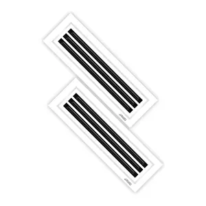 2 Slot Lineaire Diffuser Aangepaste Grootte Hoogwaardige Airconditioning Vent Cover Aluminium Lineaire Slot Diffuser Bar Grille